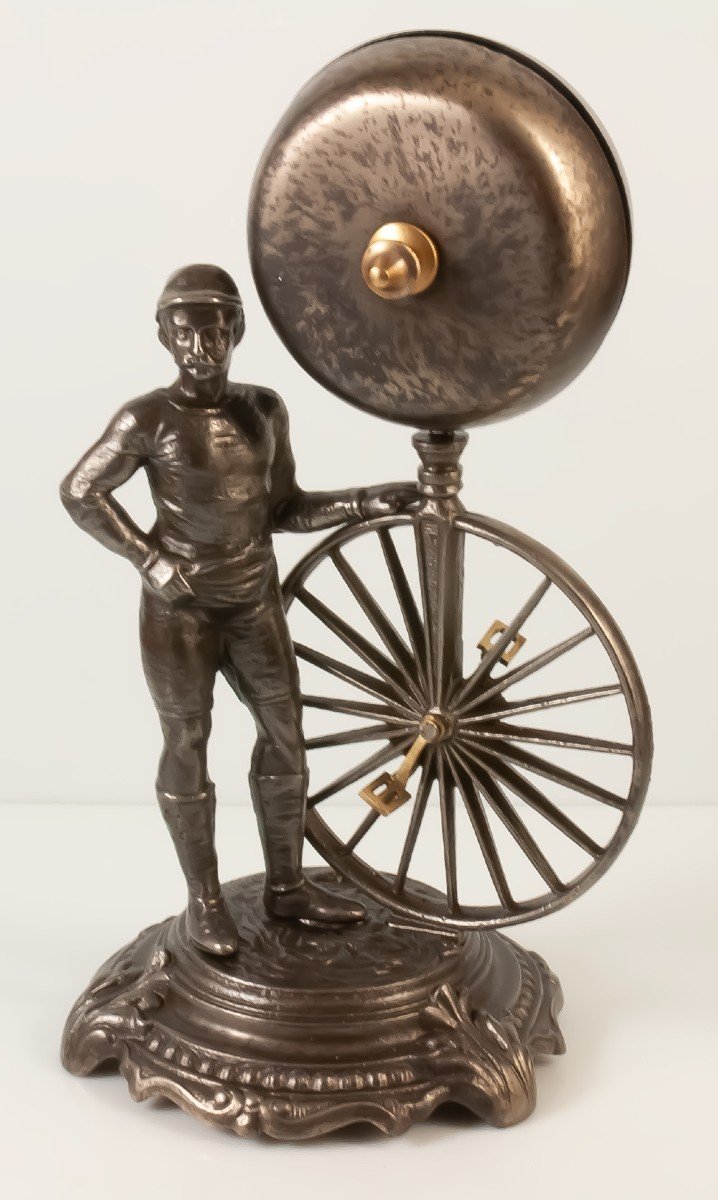 Rare Table Bell The Cyclist 1930 / Velocypede-photo-2