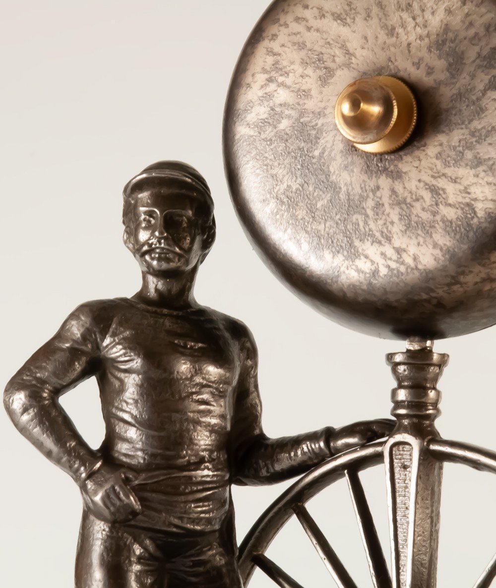 Rare Table Bell The Cyclist 1930 / Velocypede-photo-2