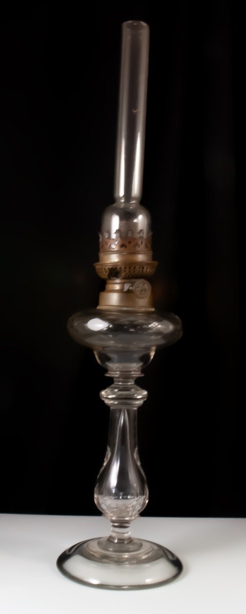 Baccarat Cut Crystal Oil Lamp-photo-4