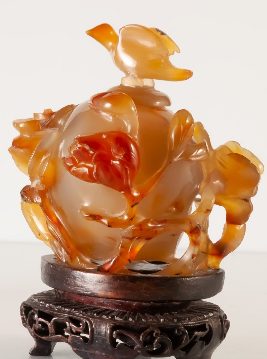 Chinese Carved Agate Snuff Bottle-photo-4