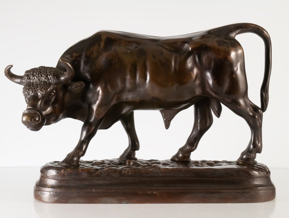 Buffle d'Asie En Bronze Chine / Indochine Sculpture