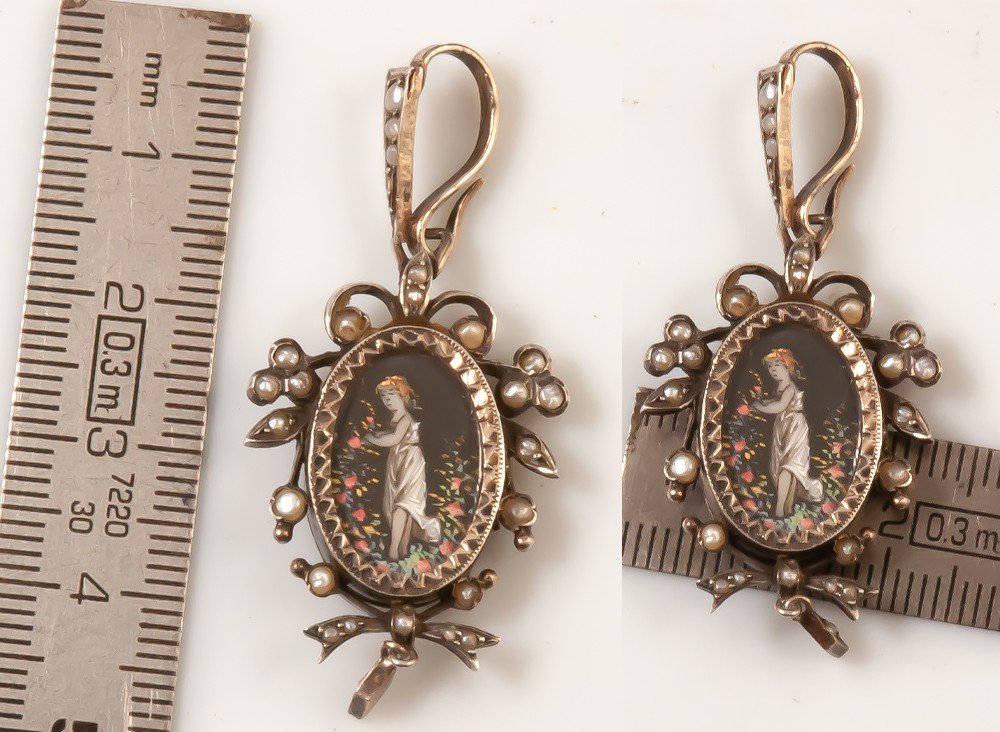 Pendant With Miniature Portrait And Opening Medallion-photo-3