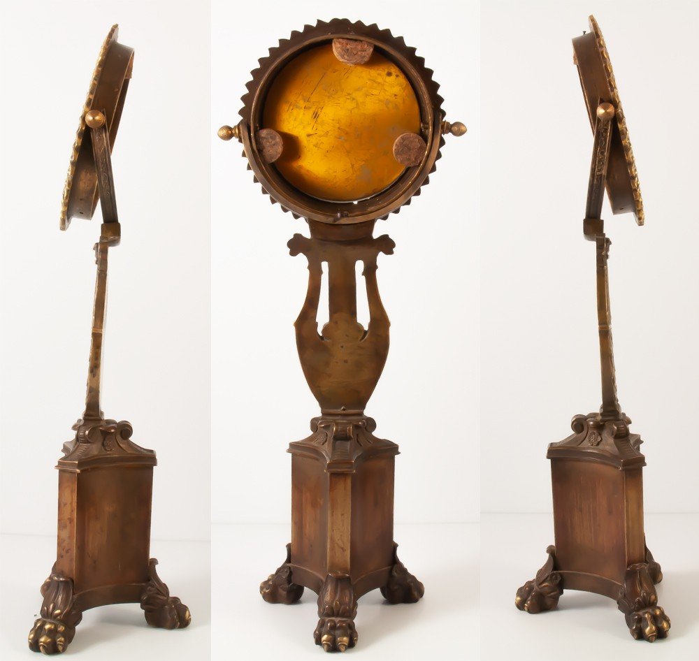 Restoration Period Bronze Toilet Mirror-photo-1