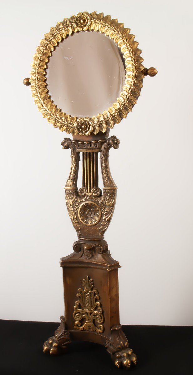 Restoration Period Bronze Toilet Mirror