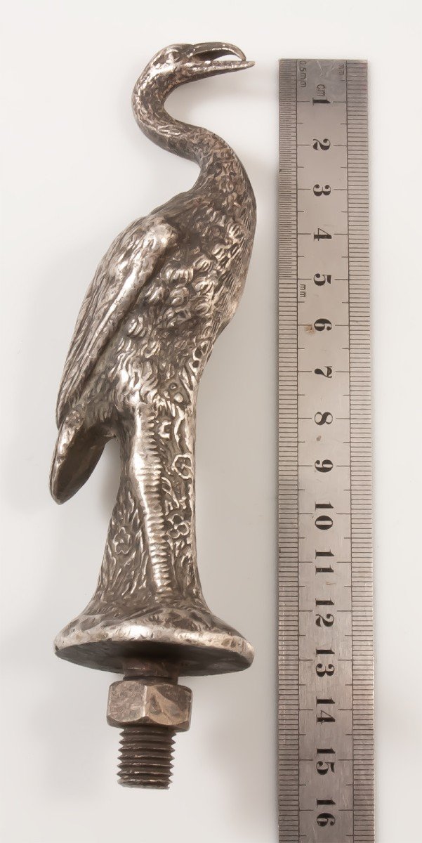 Car Mascot / Radiator Cap Stork Of Alsace Or "molsheim"-photo-2