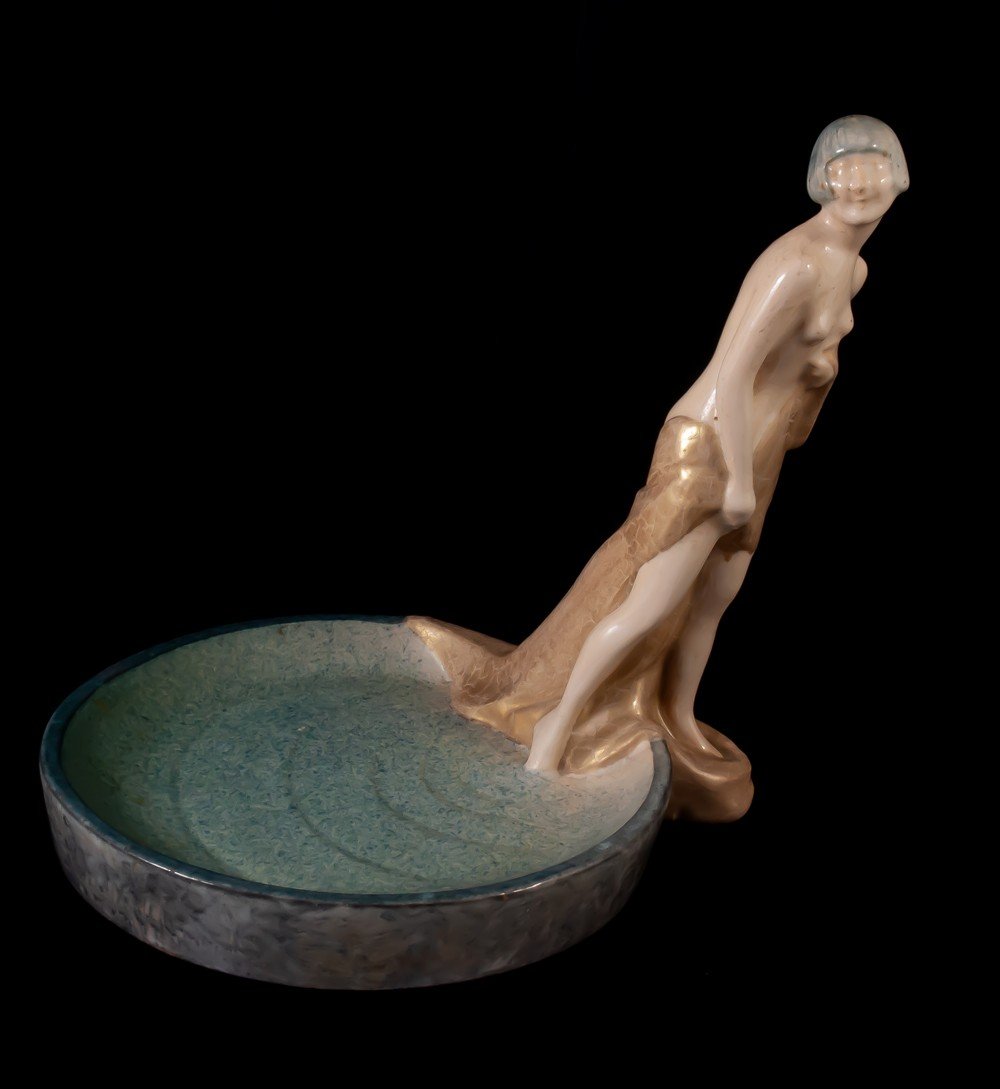 Marcel Guillard & Geneviève Granger: Woman In The Bath Edition Etling Glazed Ceramic