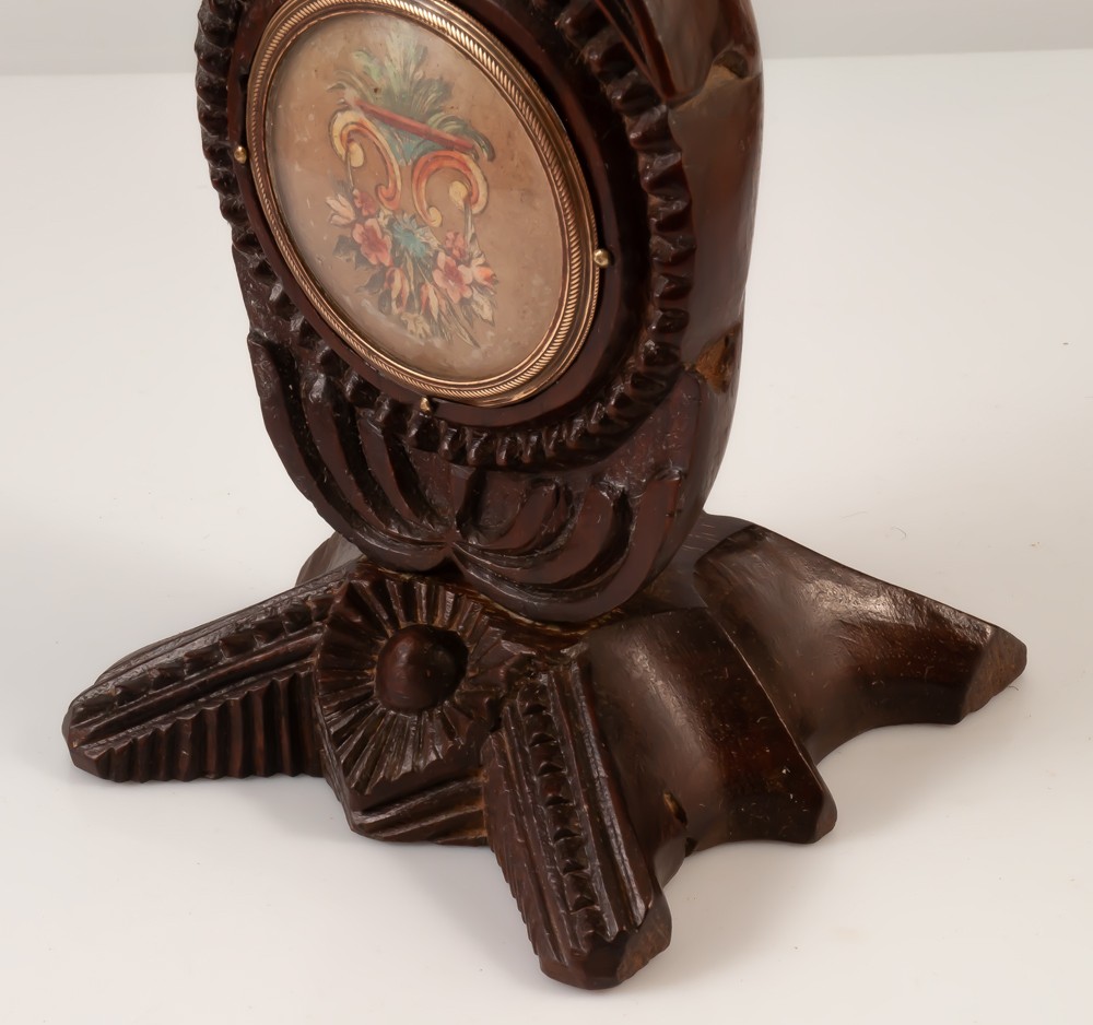 Carved Wooden Watch Holder Folk Art-photo-2