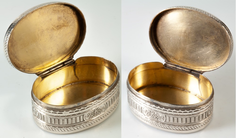 18th Century Solid Silver Snuff Box-photo-4