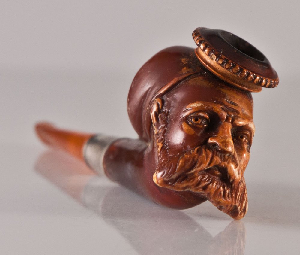 Orientalist Meerschaum Smoking Cigarette Pipe-photo-4