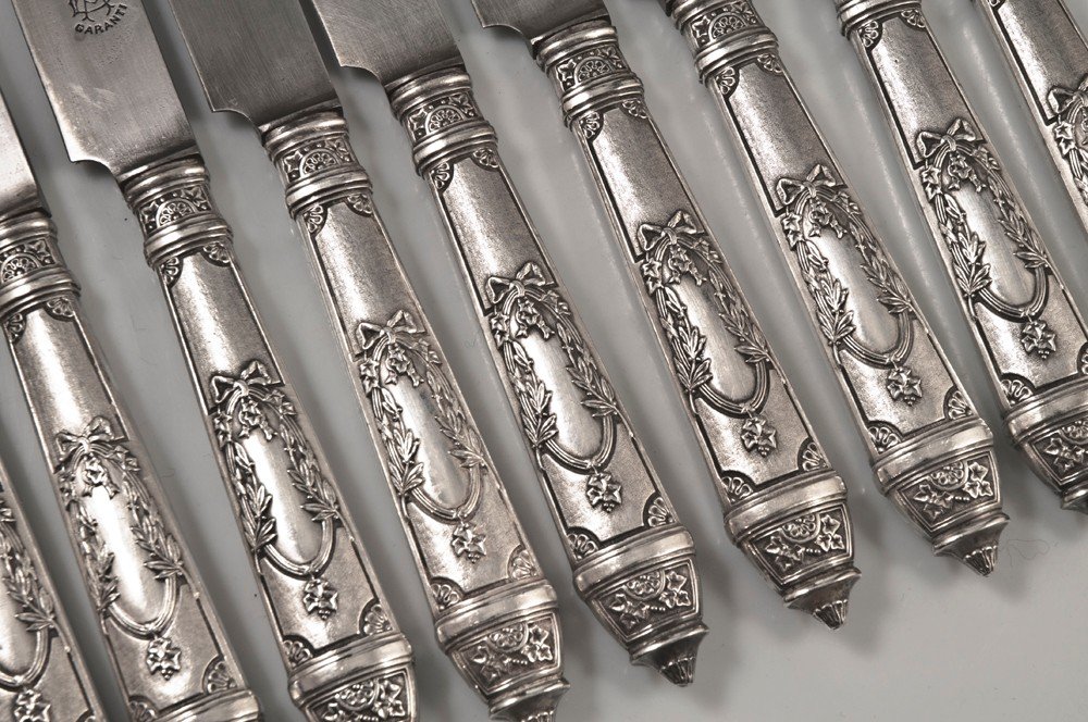 12 Empire Style Table Knives-photo-3