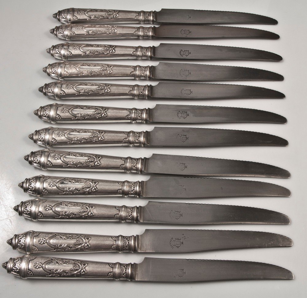 12 Empire Style Table Knives-photo-4