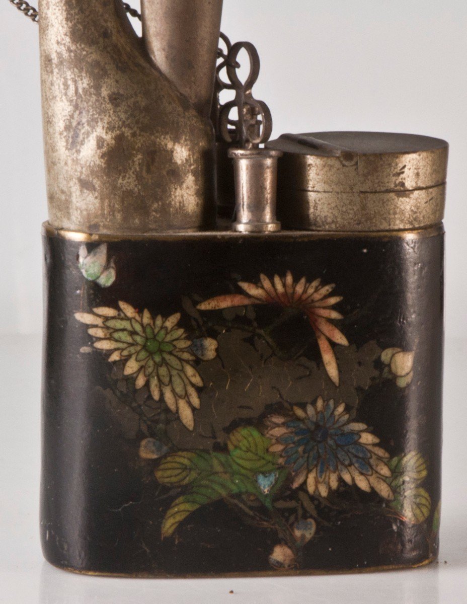 Asian Cloisonne Enamel Water Pipe / Opium-photo-3