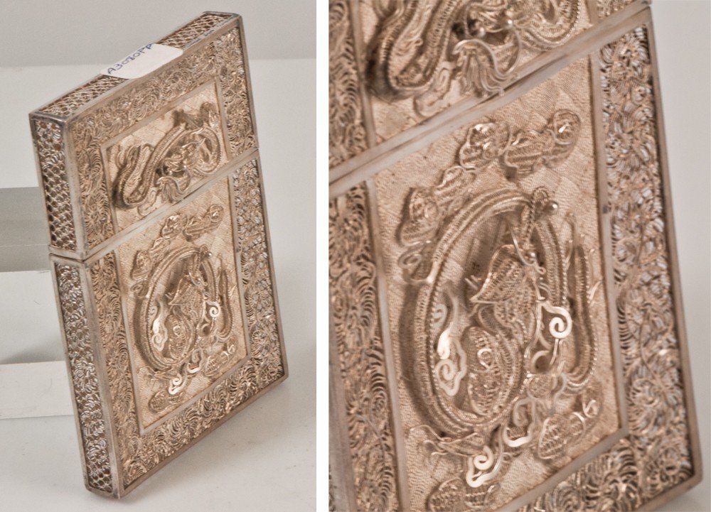 Chinese Filigree Silver Card Box / Case-photo-4