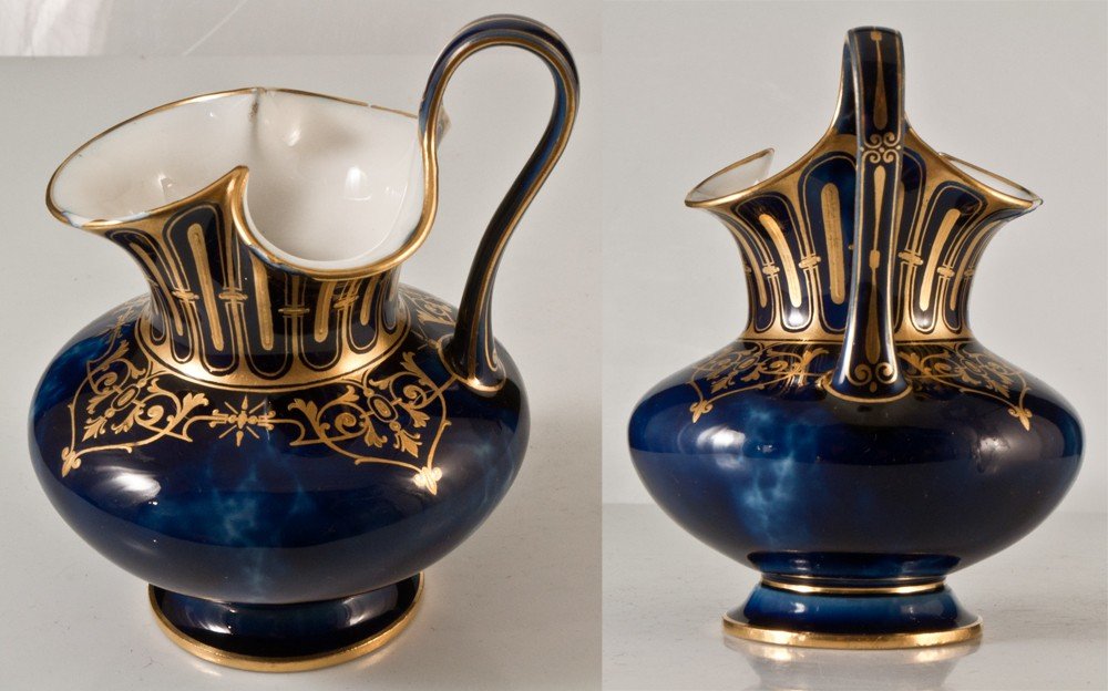 Sèvres Pichet En Porcelaine Bleu De Four 1869-photo-4