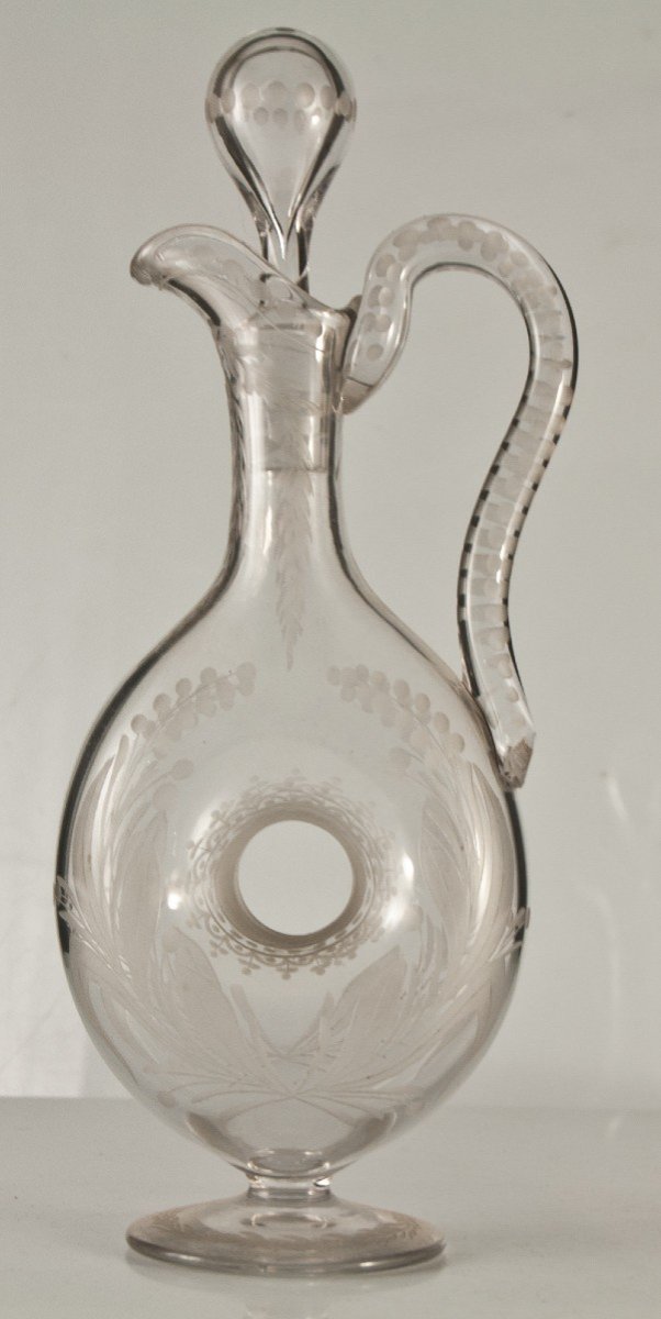 Carafe / Flacon En Cristal Gravé-photo-2