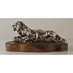 Lion And Lioness Walking, Sterling Silver Group