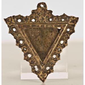 17th Century Spain Bronze Pendant / Reliquary Ex Voto