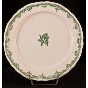 18th Century Flower Plate South-west Earthenware / Varages 2