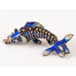 Pendentif Poisson Articulé émaillé Chinois