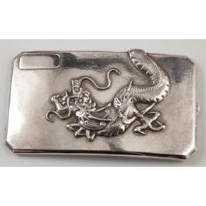 Chinese Cigarette Case Dragon Decor