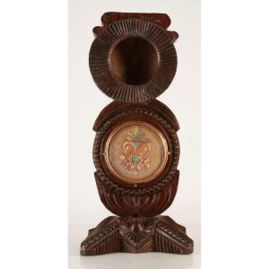 Carved Wooden Watch Holder Folk Art