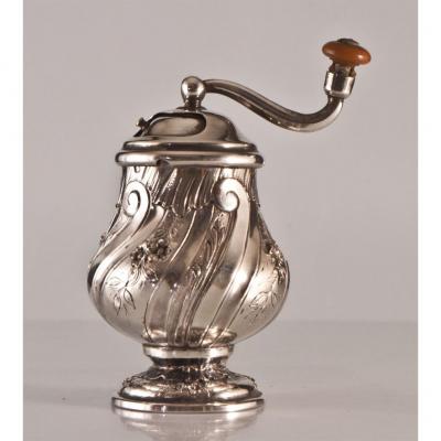 Pepper Mill In Sterling Silver Punch Minerva