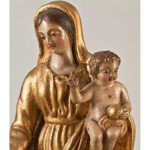 Virgin And Child Terracotta Statue