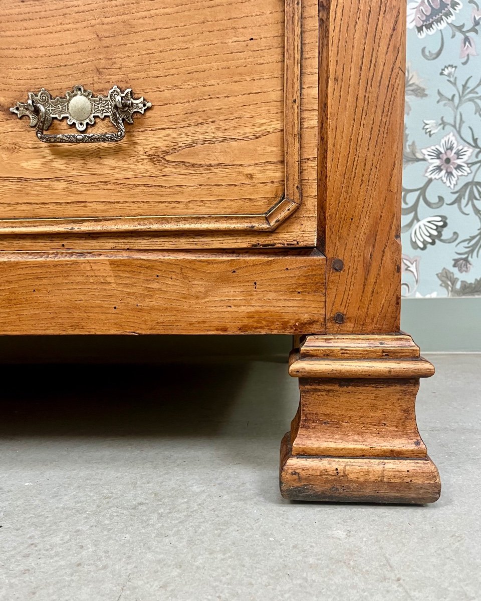 Large 19th Century Solid Wood Chest Of Drawers -photo-4