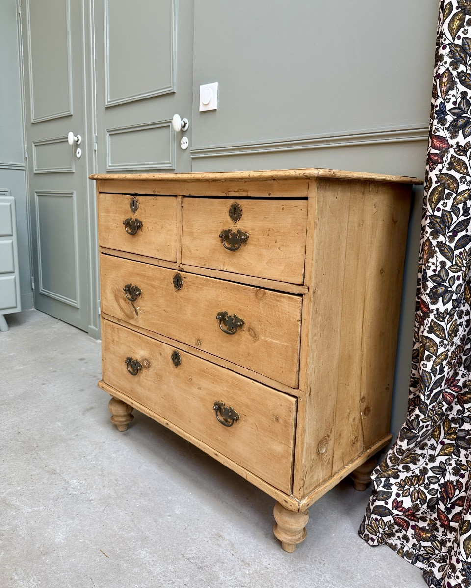 English Chest Of Drawers In Renovated Pine)-photo-4