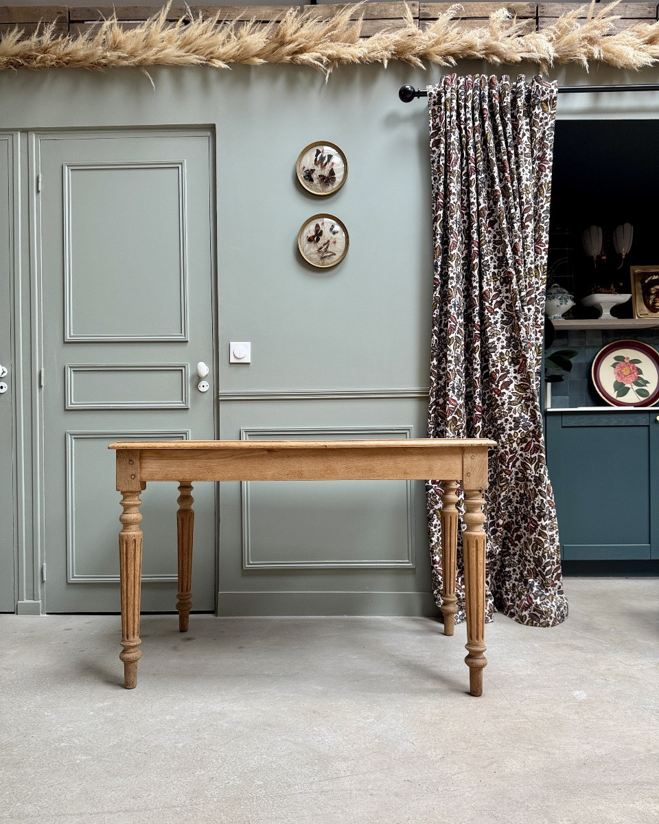 Oak Desk With Turned Legs (renovated)-photo-3