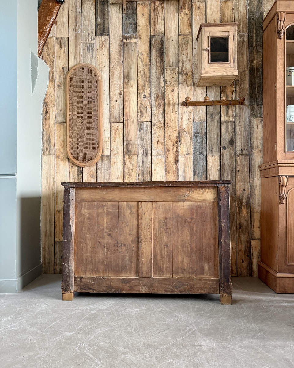 Restored Louis-philippe Chest Of Drawers In Oak-photo-2