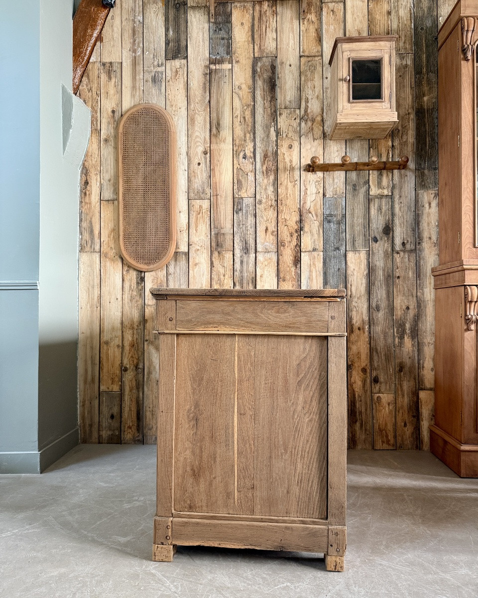 Restored Louis-philippe Chest Of Drawers In Oak-photo-3