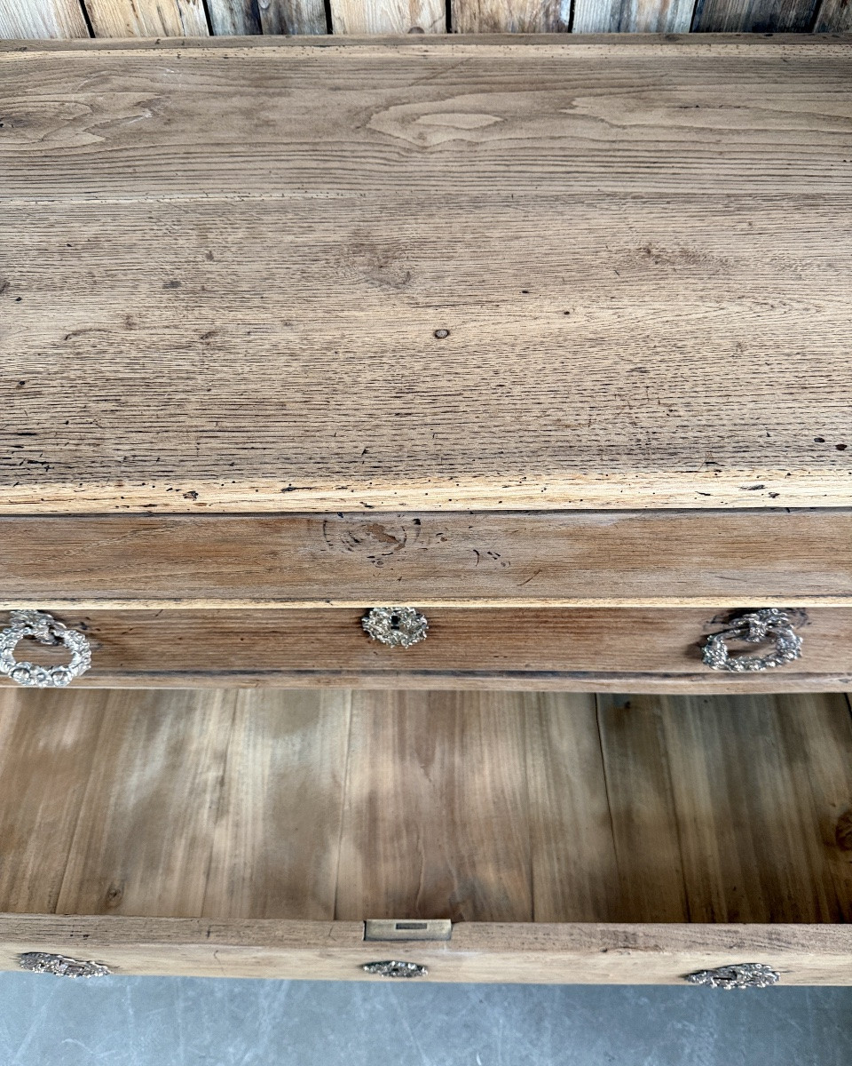 Restored Louis-philippe Chest Of Drawers In Oak-photo-8