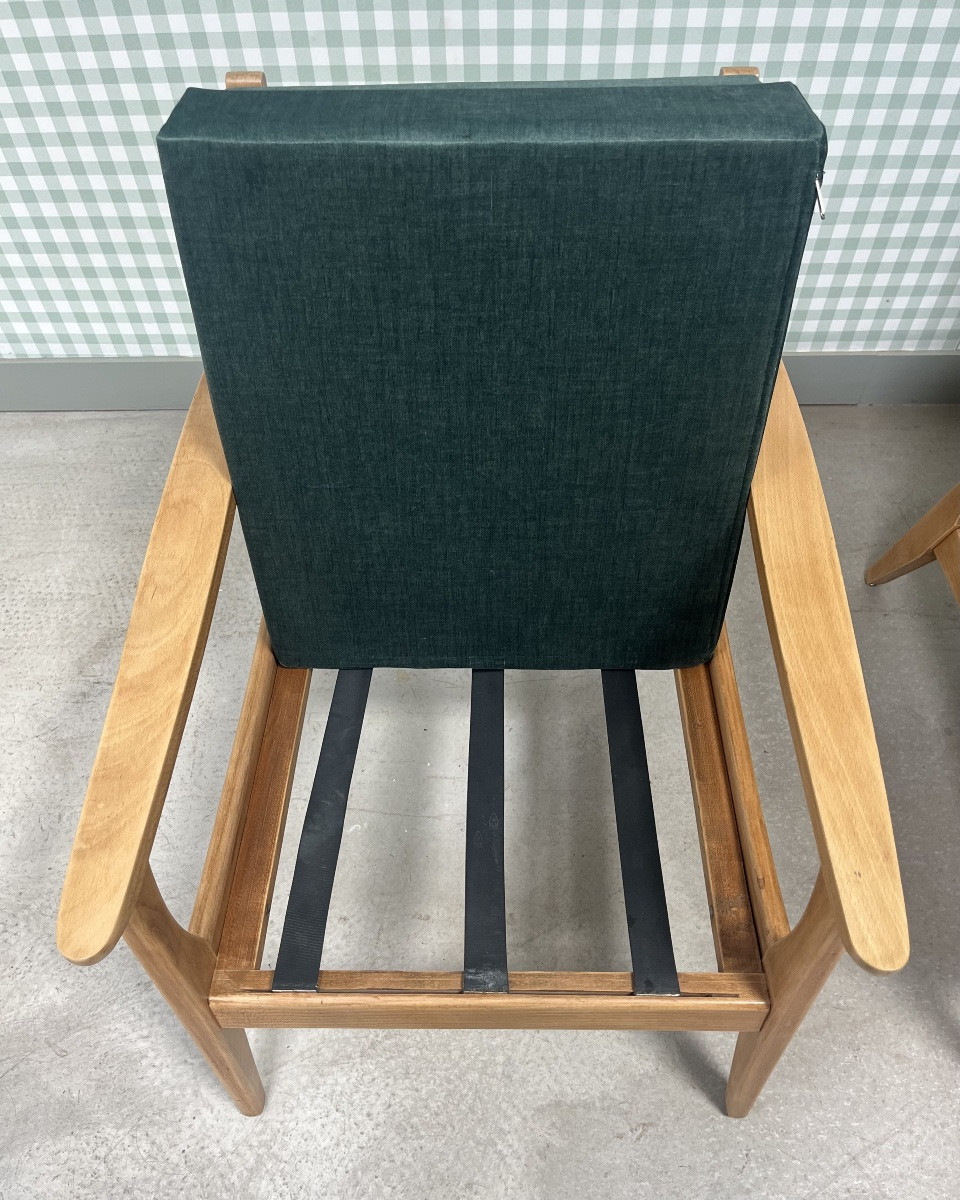 Pair Of Restored Scandinavian Armchairs-photo-5