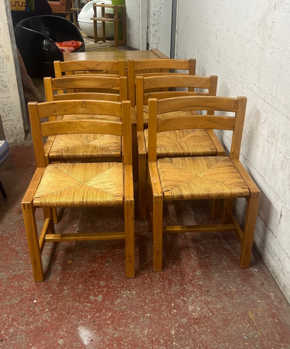 Set Of 6 Elm Chairs Maison Regain