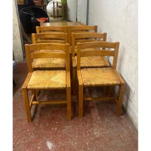 Set Of 6 Elm Chairs Maison Regain