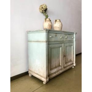 Lacquered Wooden Sideboard, 19th Century. 