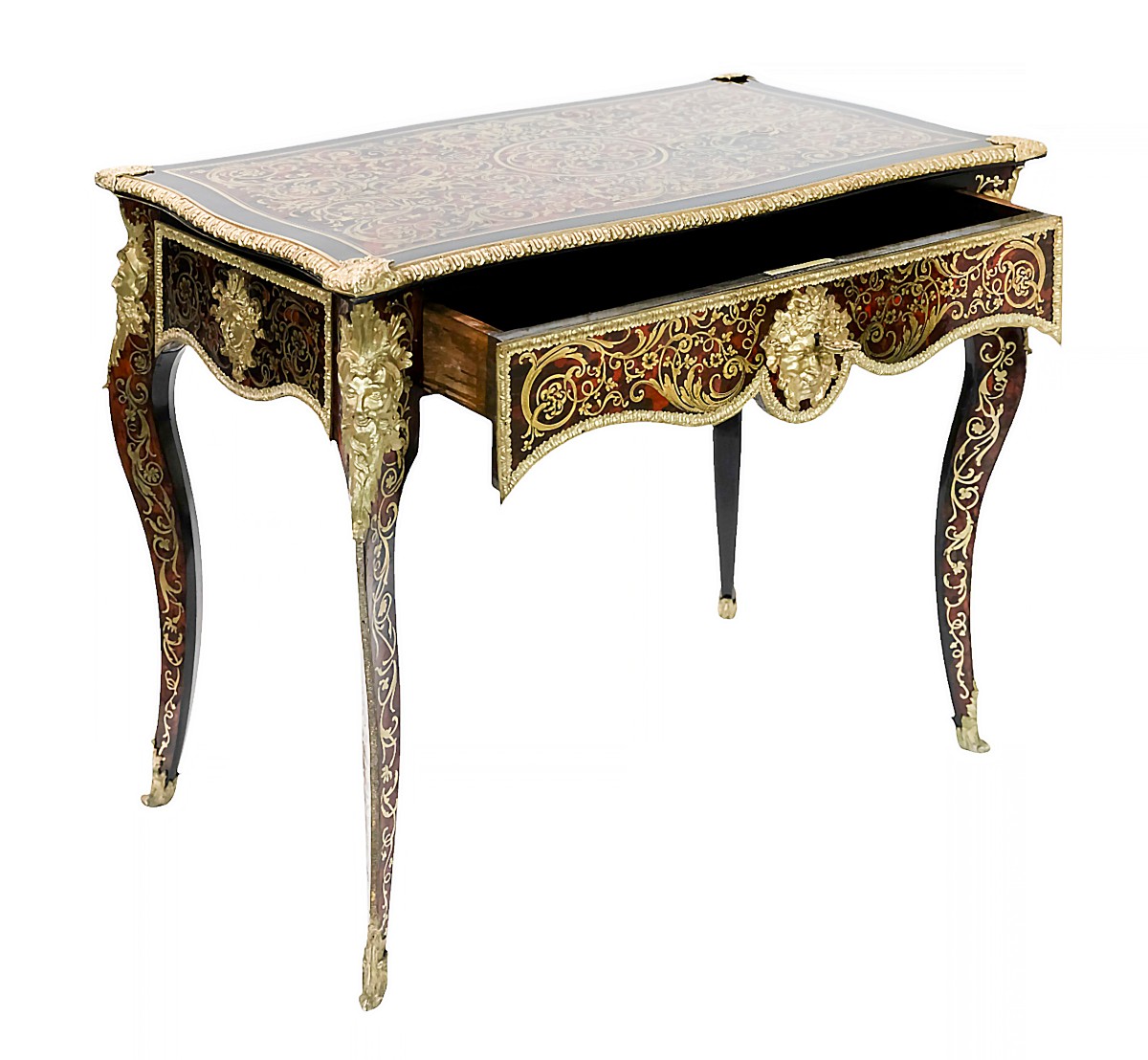 19th Century French Boulle/napoleon III Writing Desk-photo-2