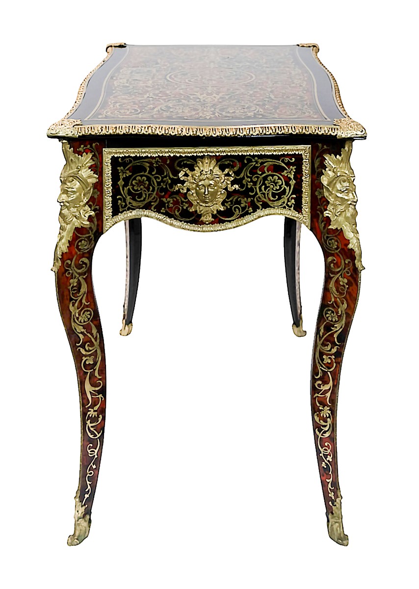 19th Century French Boulle/napoleon III Writing Desk-photo-1