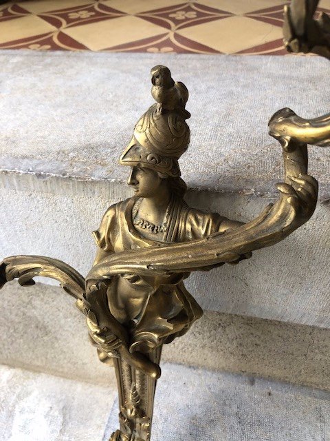 Pair Of Regency Style Gilt Bronze Sconces-photo-1