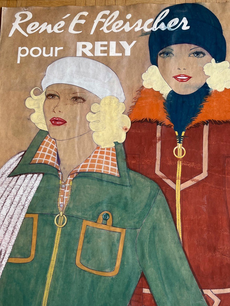 Original Poster René. E. Fleischer For Rely Signed Jean Guy Joyet 1976-photo-4