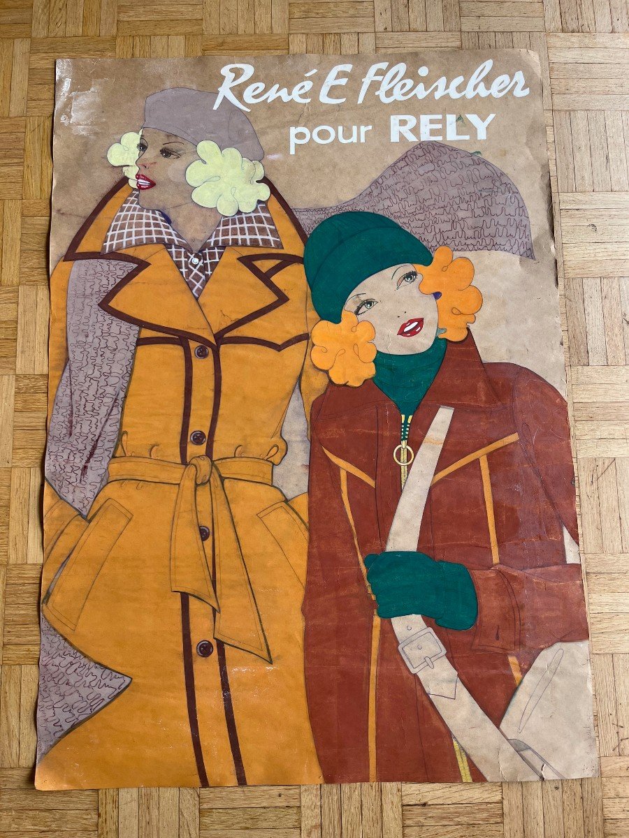 Affiche Originale René. E. Fleischer Pour Rely Signé Jean Guy Joyet 1976-photo-2