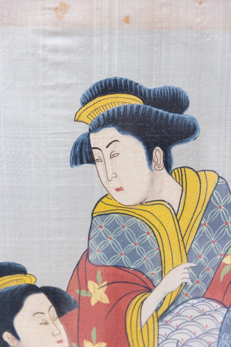 Japanese Painting On Silk-photo-1