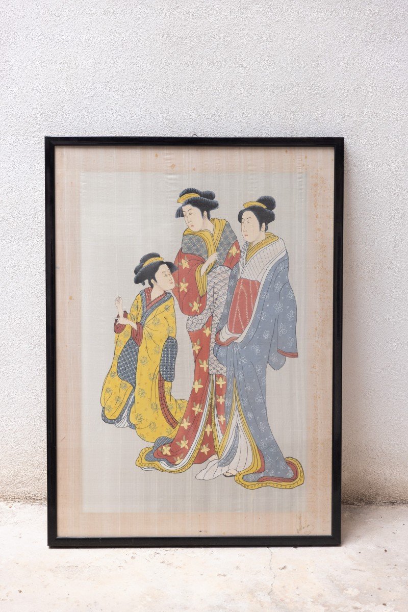 Japanese Painting On Silk