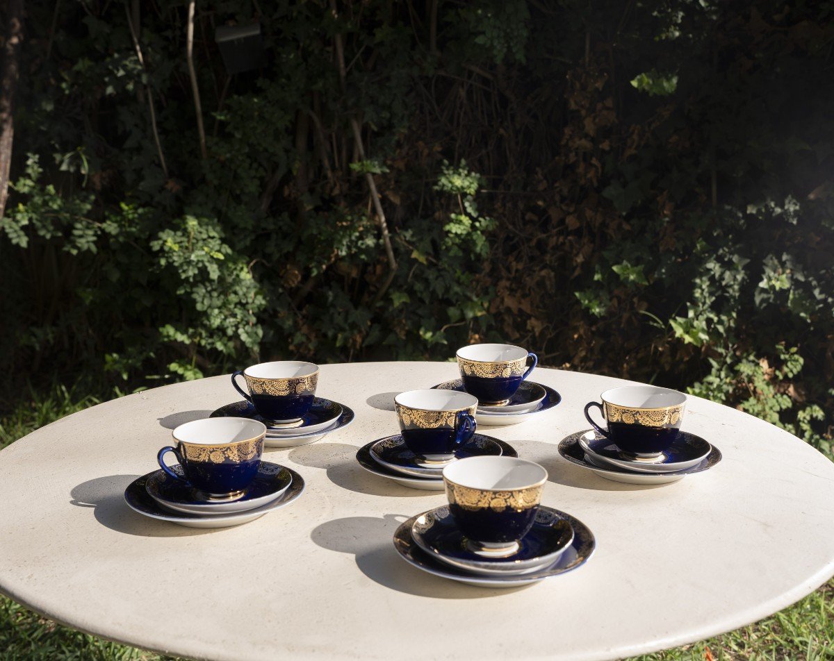 Cobalt Blue And Gold Tea Set Made In Ussr-photo-4