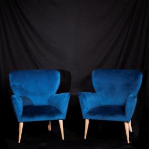 Coppia Di Poltroncine Blu