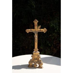 Croix En Bois Avec Le Christ,  XVIIIe Siècle