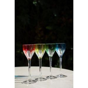 Set Of 4 Saint Louis Glasses, Bristol Model