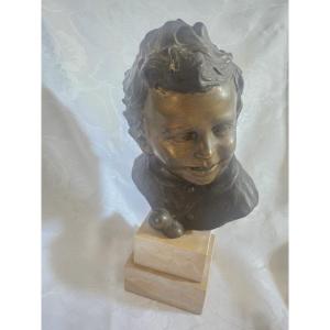 Bronze Bust, Vincenzo Cinque (naples, 1852 - Naples, 1929)  