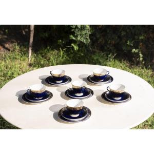 Cobalt Blue And Gold Tea Set Made In Ussr